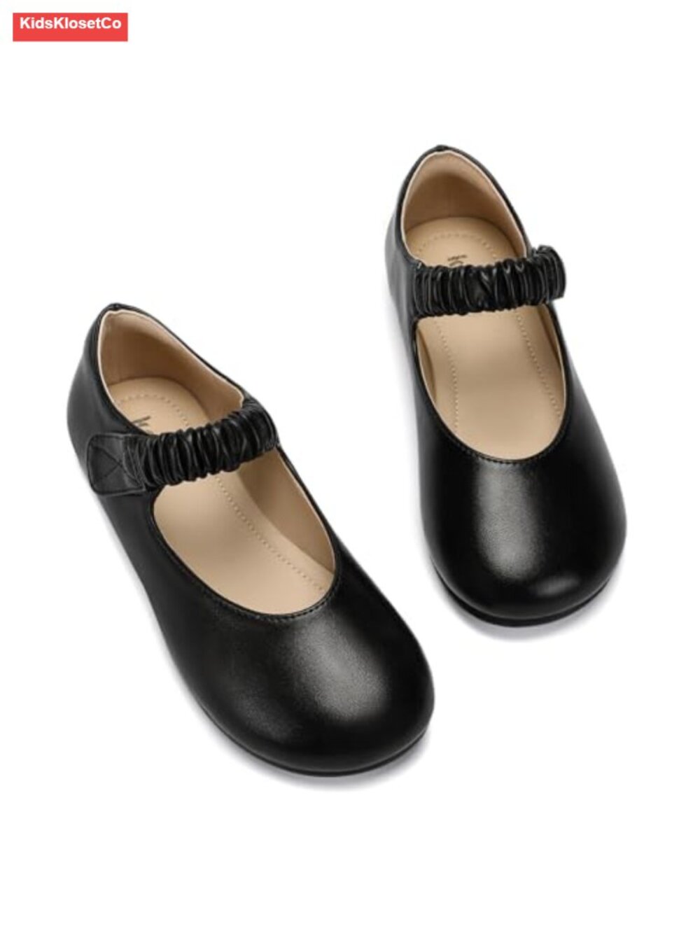 Girls Mary Jane Flats Soft Sole Ballet Dress Shoes PU Patent Leather Hook &
